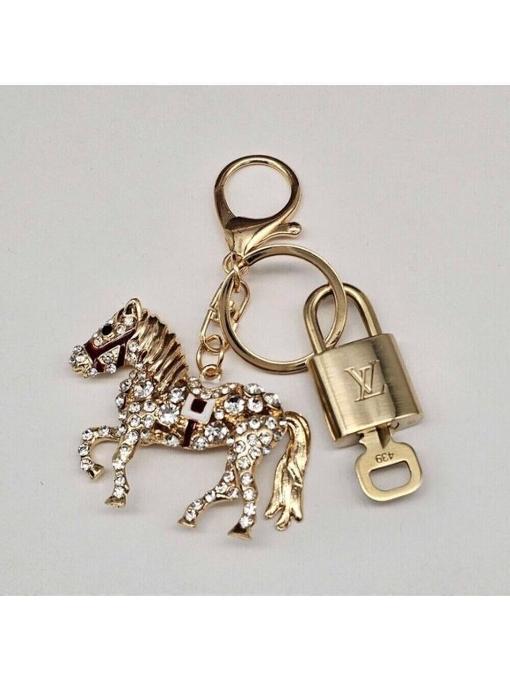 Authentic Louis Vuitton Lock & Key with unbranded Bagcharm, Keycharm, Keychain